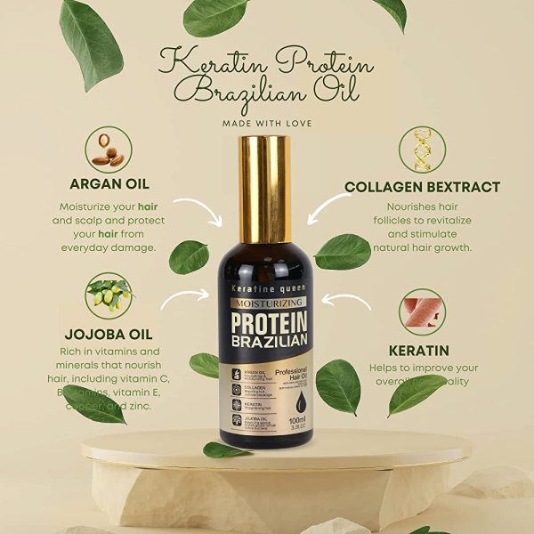 روغن آرگان پروتئین کراتین کویین برزیل