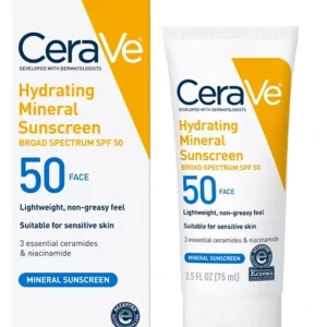 کرم ضد آفتاب سراوی CeraVe  SPF50 آبرسان صورت 75 میل