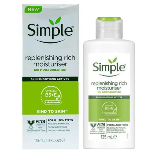 مرطوب کننده و غنی کننده پوست سیمپل  125ml Simple