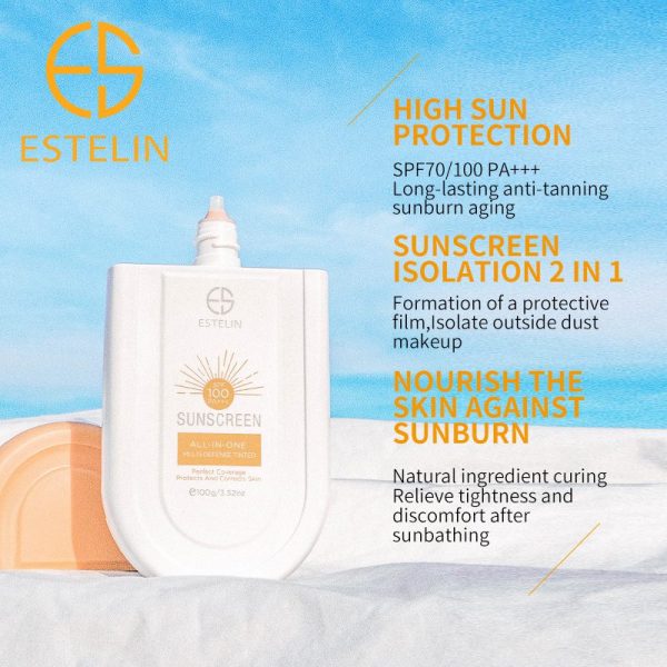 ضد آفتاب استلین مولتی دیفنس SPF رنگی 100گرم _SPF 100 PA+++ 100g