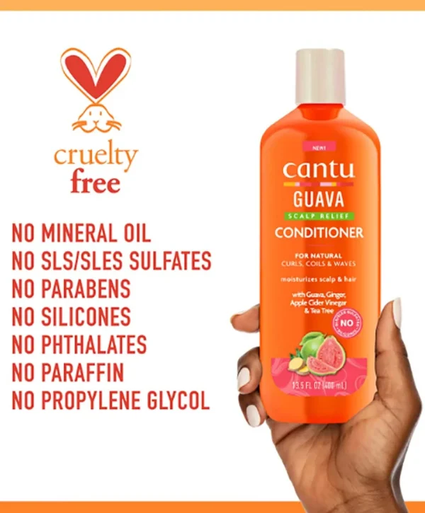 نرم کننده داخل حمام تسکین دهنده کف سر گوآوا کنتو CantuCantu Guava Scalp Relief Conditioner 400ml