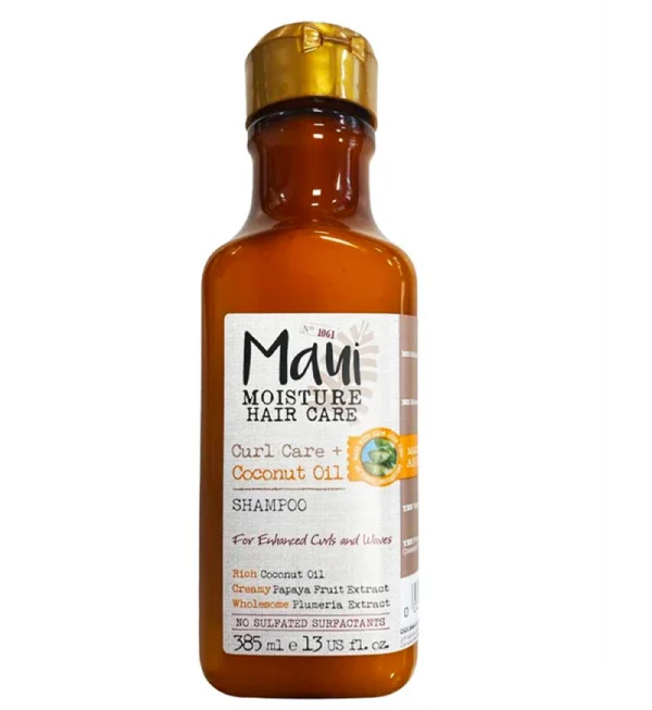 شامپو موی فر مائویی روغن نارگیل MAUIMAUI Moisture Curl Care+Coconut Oil For Enchanted Curls & Waves Shampoo 385 ml